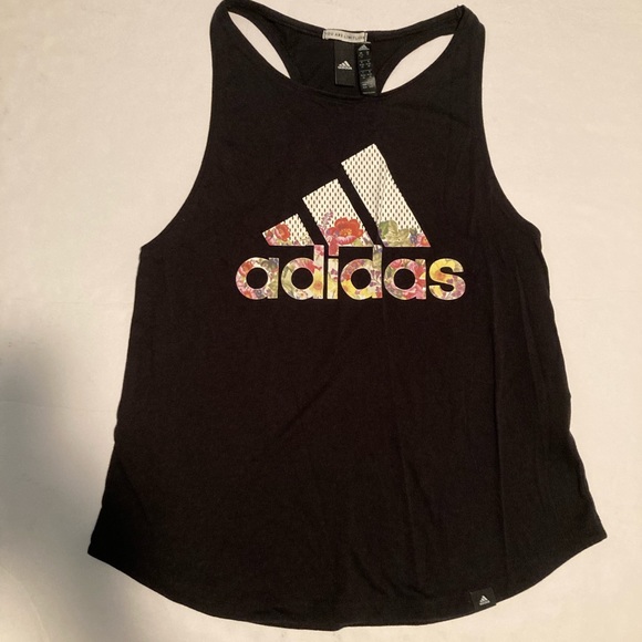 Adidas logo racer back tank top - Picture 2 of 4